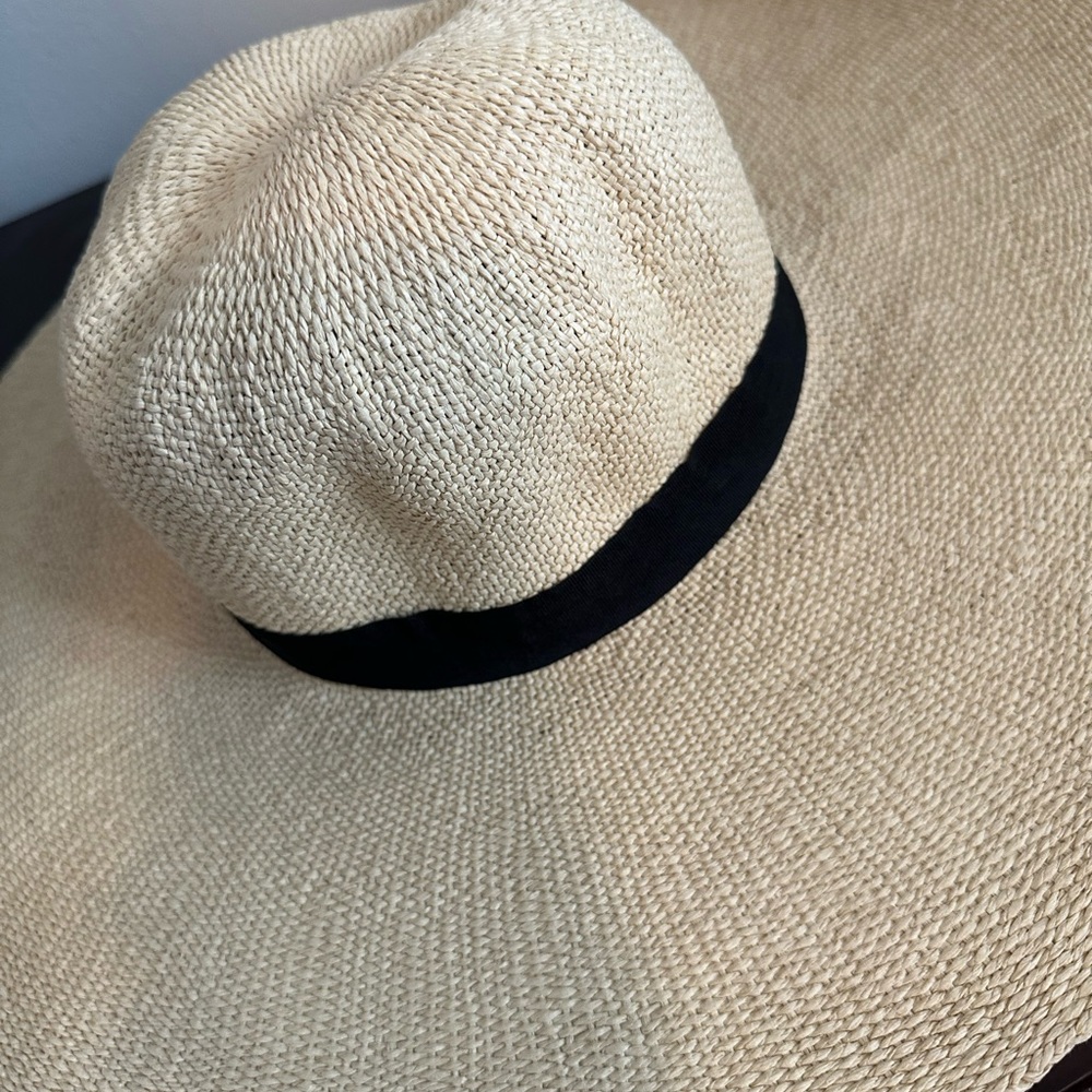 H&M Tan and Black Wide-Brim Hat